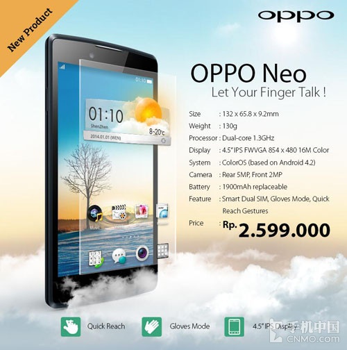 OPPO Neo印尼发布