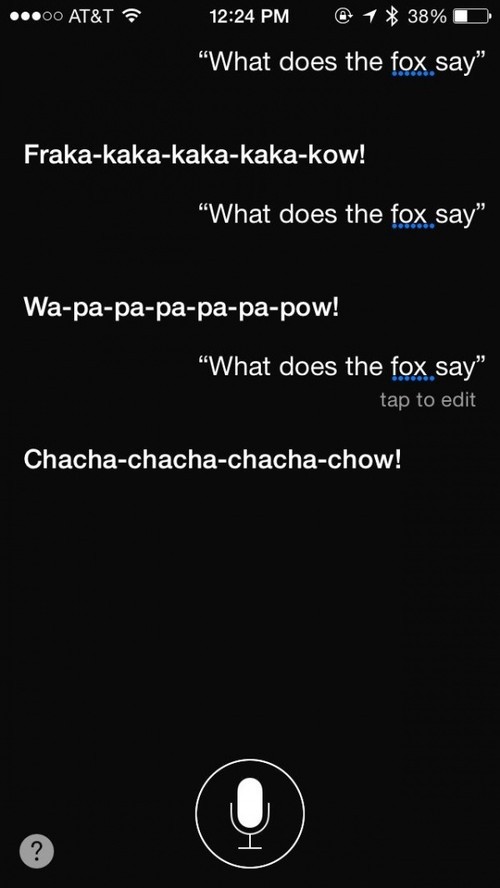 Siri彩蛋：模仿“狐狸叫”（图片来自MACX）