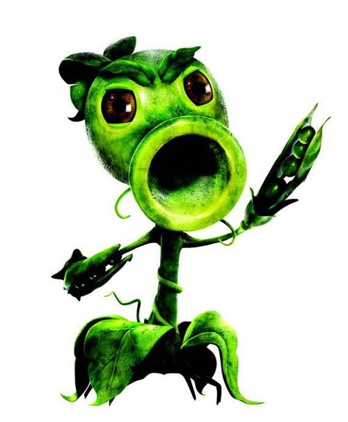 《植物大战僵尸：花园战争》豌豆射手设计图（图片来自EA）