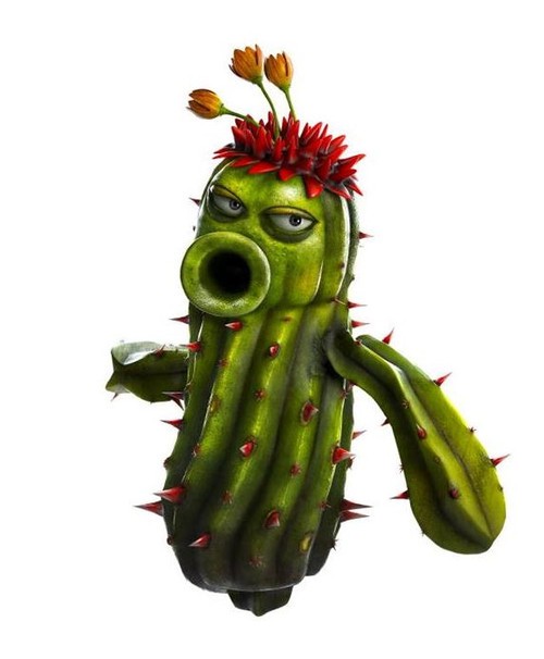 《植物大战僵尸：花园战争》仙人掌设计图（图片来自EA）