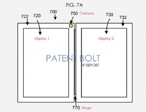 谷歌新专利曝光E-Link双屏幕折叠设计图（图片来自patent bolt）