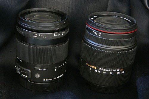 适马两代18-200mm镜头外观对比