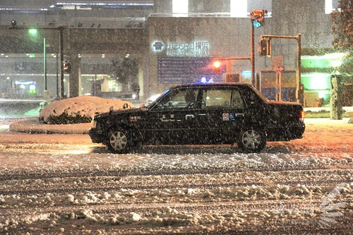 大雪中的出租车