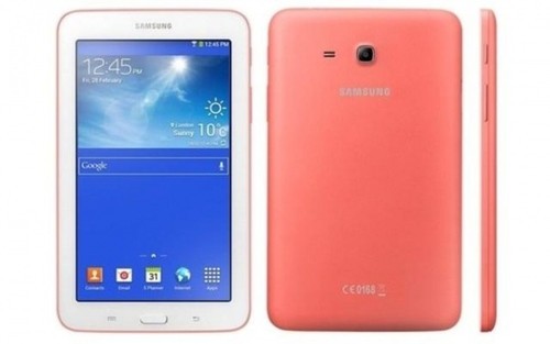 蜜桃粉色三星Galaxy Tab 3 Lite平板（图片来自phonearena）