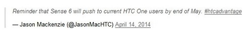 HTC美国区高管Twitter截图