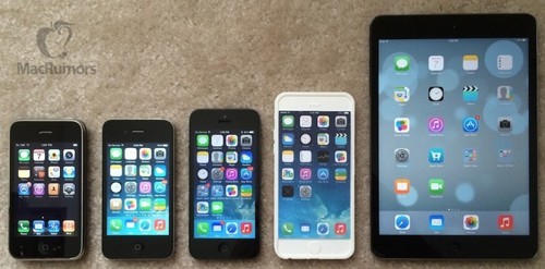 iPhone 6模型对比自家多款机型