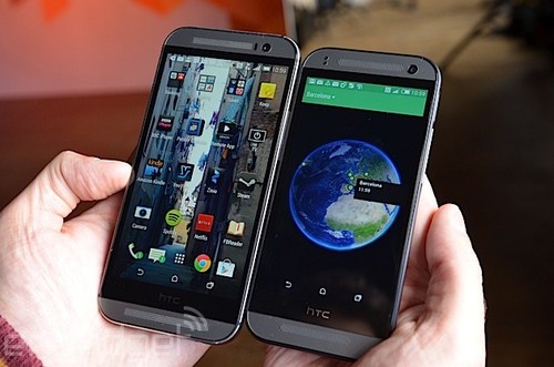 HTC One mini 2对比HTC One M8（图片引自engadget）