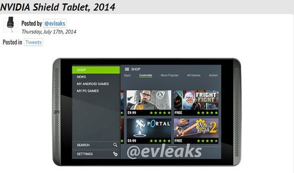 Nvidia的开发名为Nvidia Shield游戏平板（图片来自cnBeta）