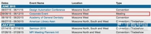 Moscone会议文件泄露WWDC举办时间