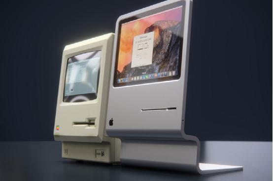 苹果Macintosh电脑概念设计 超薄机身触控屏